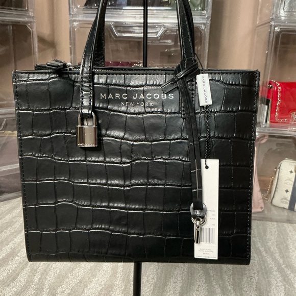 Marc Jacobs Handbags - Marc Jacobs Black Croc-Embossed Tote